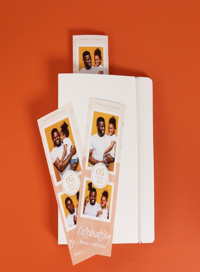 SMILE&WAVE Photo Booth Photo Album - For Wedding or Party- Holds 120 Photobooth 2x6 Photo Strips - Slide In (1, WHITE WITH BAND) - Image 4